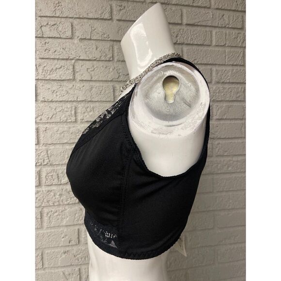 Rhonda Shear Black & White Lace Pin-Up Bralette Size XL NWT - Picture 4 of 10